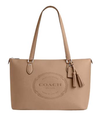 gallery tote with coach heritage.